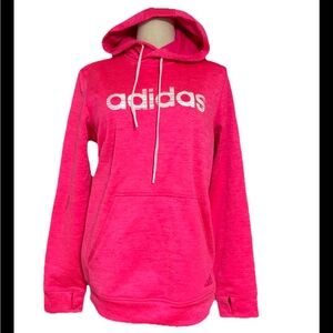 Adidas Pink Hoodie Adidas Women’s Medium Pullover Hoodie Climawarm Thumbholes